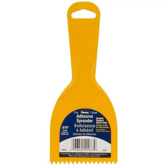 Homax 3 in. Wide Adhesive Spreader Plastic Putty Knife with 3/16 in. Tooth