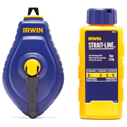 IRWIN Trade Strong Strait-Line Speedline Chalk Reel with Blue Chalk - 100'