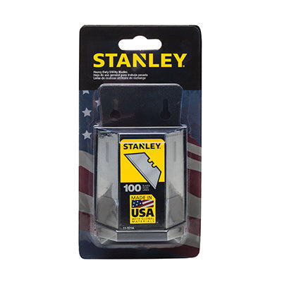 Stanley Heavy Duty Utility Knife Blades w/ Dispenser - 100 pc