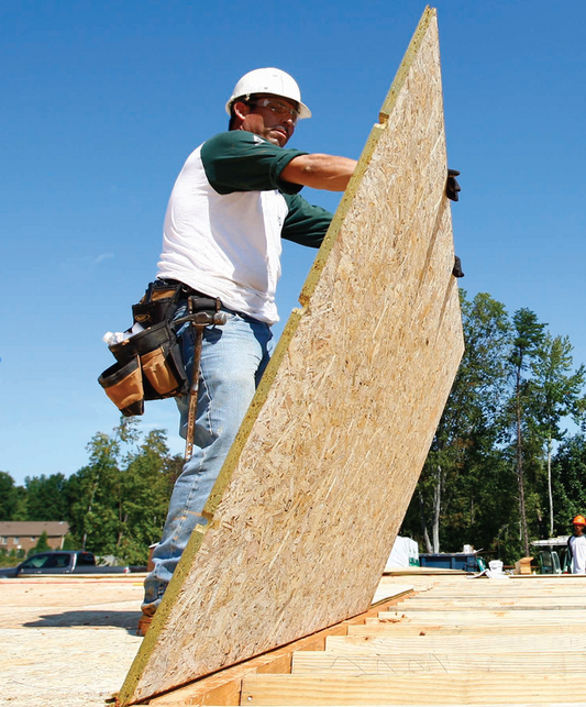 3/4"x4'x8' Water-Resistant OSB, Weyerhaeuser Edge Gold Enhanced Subfloor Panel, 50-Year Warranty