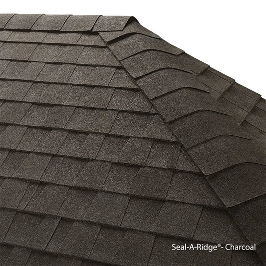 GAF Seal A Ridge Hip and Ridge Charcoal Roof Shingles - 25 Linear Feet per Bundle