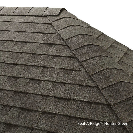 GAF Seal-A-Ridge Hip and Ridge Hunt Green Roof Shingles - 25 Linear Feet per Bundle