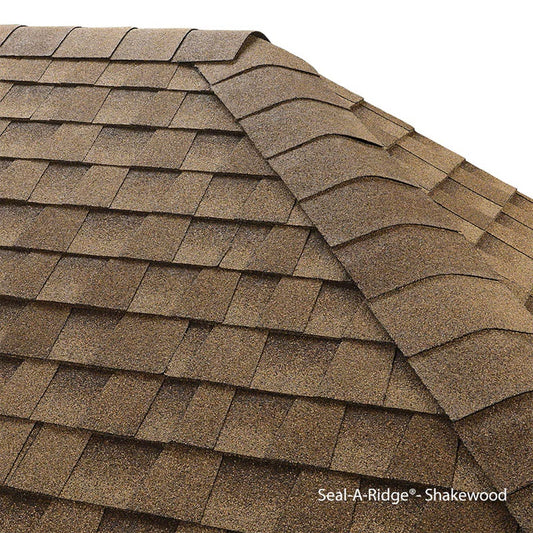 GAF Seal-A-Ridge Hip and Ridge Shakewood Roof Shingles - 25 Linear Feet per Bundle