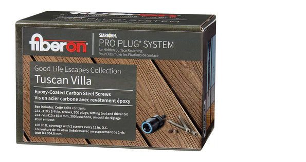 Fiberon Pro Plug Tuscan Villa Decking Plugs - 100 Square Feet of Coverage