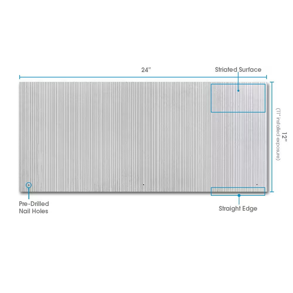 GAF WeatherSide Profile 12 in. x 24 in. Classic White Straight Shingle Fiber-Cement Siding - 18 Pieces