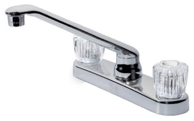 CHROME FAUCET KIT - TWO PLASTIC HANDLES