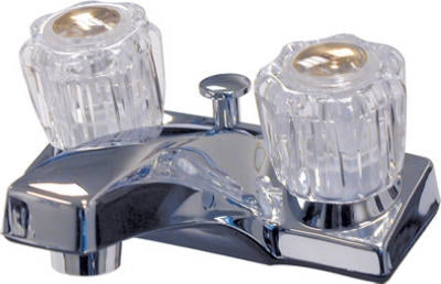 CHROME LAV FAUCET 2 HANDLE PLAS