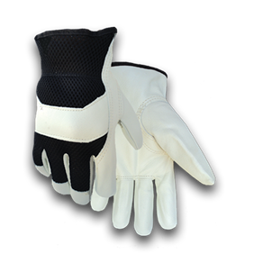 COWHIDE MESH BACK GLOVE LG