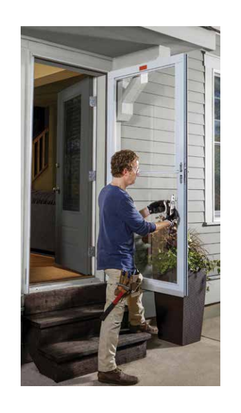 ANDERSEN 6 SERIES 36" FULLVIEW WHITE STORM DOOR W/ INTERCHANGABLE PANEL AND SWEEP