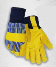 LINED PGSKIN KNIT WRIST GLOVE XL