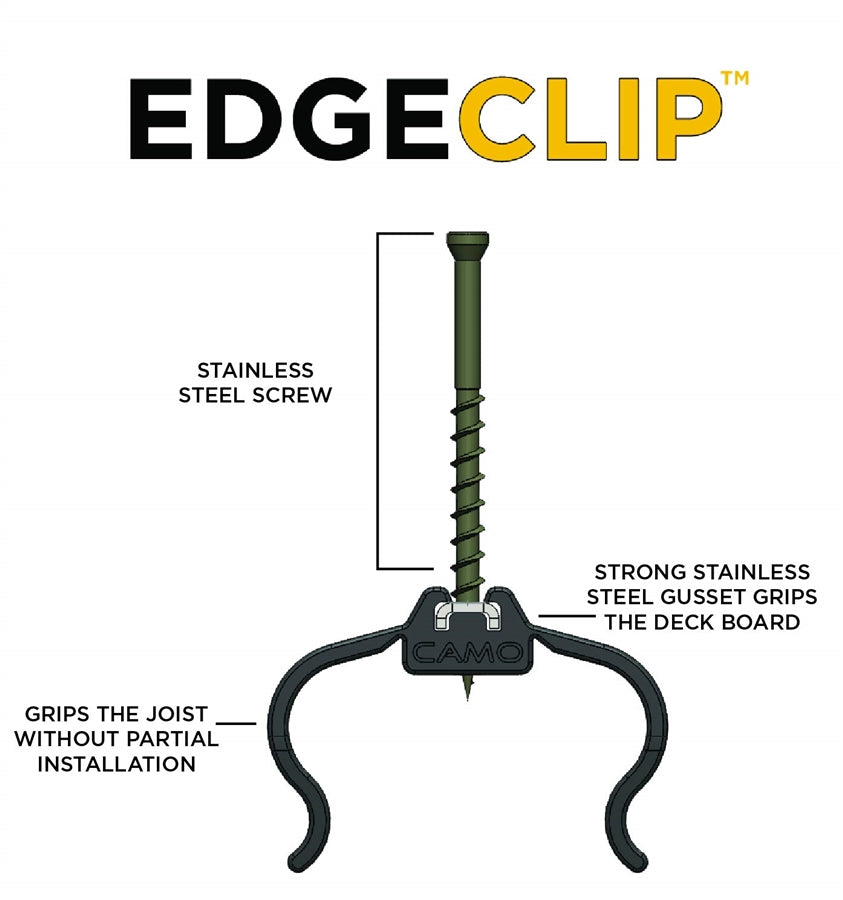 Fiberon Drive Edge Clip Deck Fasteners - 90 Count