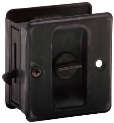 POCKET DOOR LOCK PRIVACY BRONZE