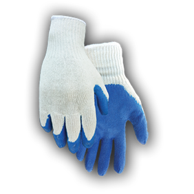 Golden Stag XL Economy Knit Cotton dipped in Blue Latex Gloves