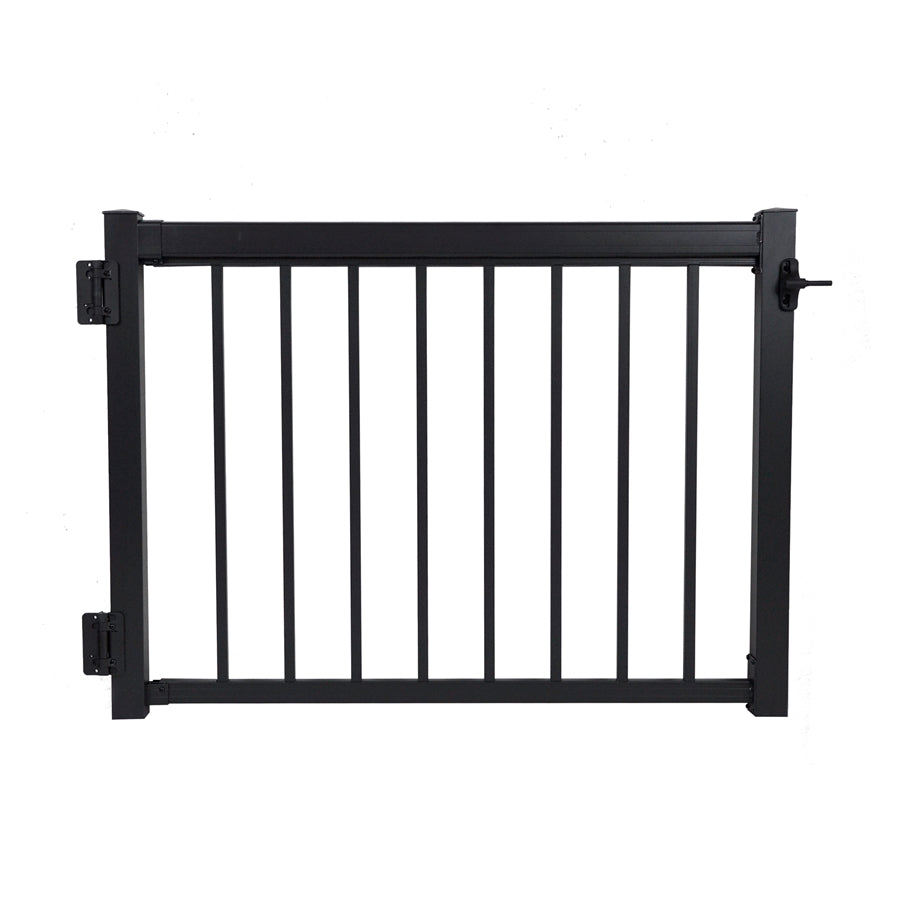 Regal Rail 36" Black Aluminum Gate Feature Photo