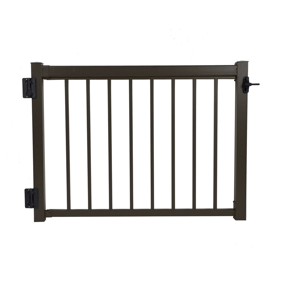 Regal Rail 36" Bronze Aluminum Gate Feature Photo