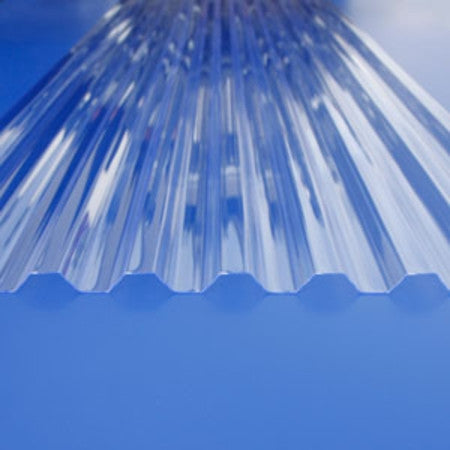 Greca 26 in. x 12 ft. Clear Corrugated Polycarbonate Covering