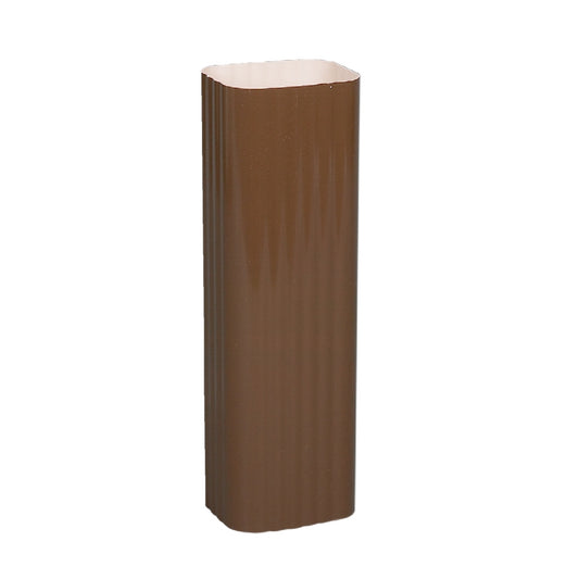 10' BROWN ALUMINUM DOWNSPOUT 2"x3"