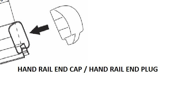 Regal Rail Black Aluminum Hand Rail Cap Digital Product OutlinePhoto