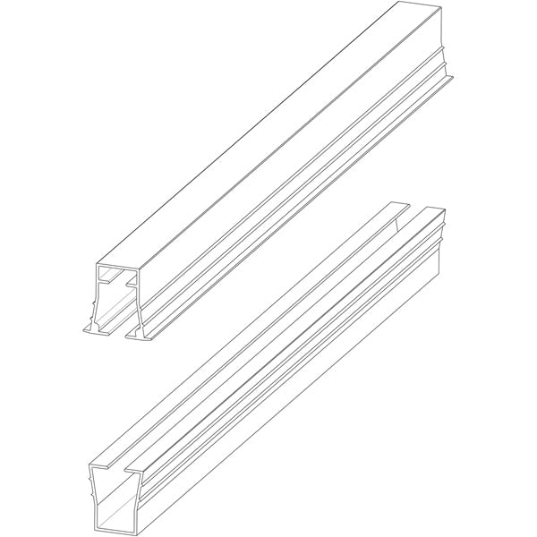 Regal Rail 6' Tempered Glass LED Gasket - 2 Pc. Digital outline