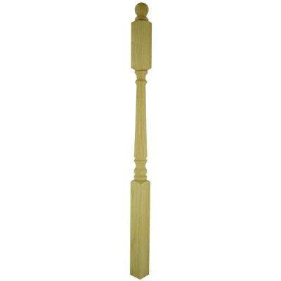 4 in. x 4 in. x 54 in. Pressure Treated Wooden Newel Ball Top Post