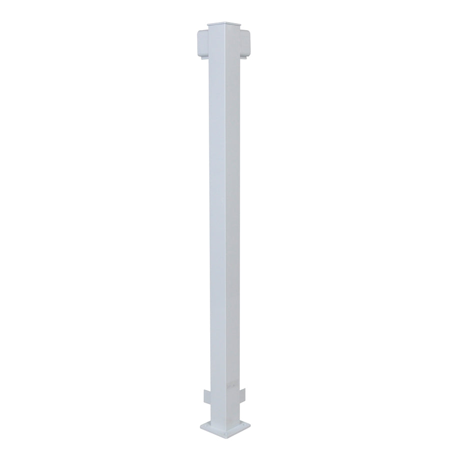 Regal Rail 42" White Aluminum Corner Post