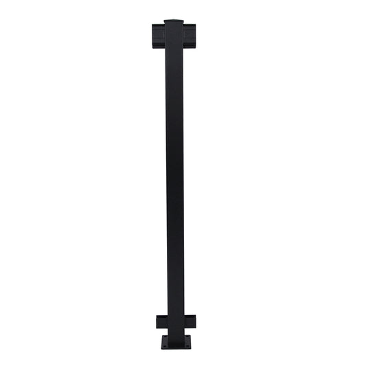 Regal Rail 42" Black Aluminum Line Post Feature Product Photo