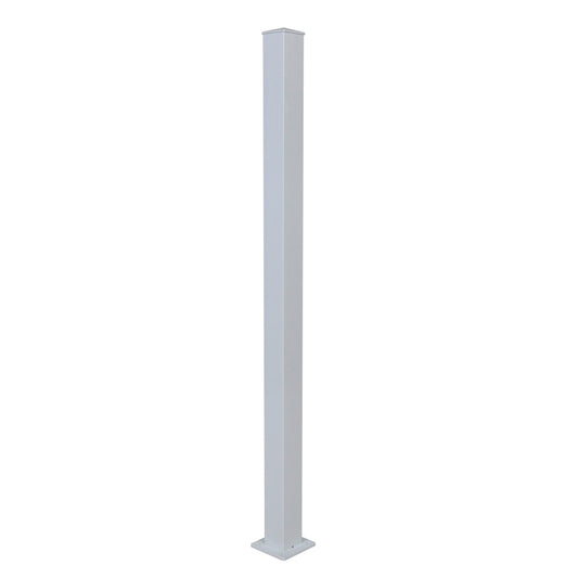 Regal Rail 42" White Aluminum Square/Bottom Stair Post Feature Product Photo