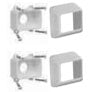 Barrette Outdoor Living White Vinyl Horizontal Rail Brackets - 2 Top, 2 Bottom