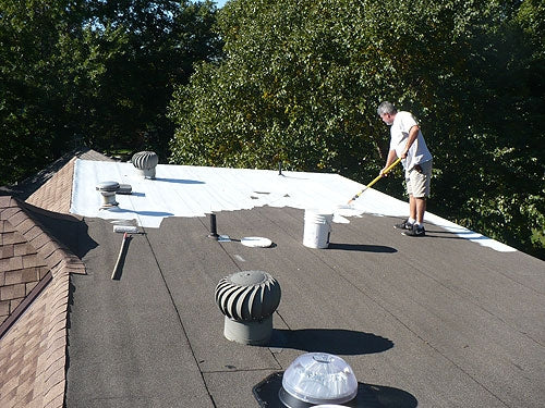 Kool Seal 4.75-Gallon White Elastomeric Reflective Roof Coating - 7 yr. Warranty