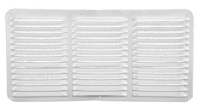 8 in. x 16 in. White Aluminum Under Eave Cornice Soffit Vent with Insect Screen